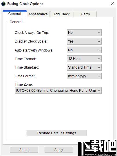 Eusing Clock下载,时钟工具,桌面时钟
